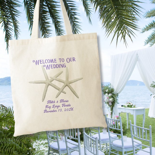 Starfish Wedding Welcome Guests Hotel Bag Tragetasche (Von Creator hochgeladen)