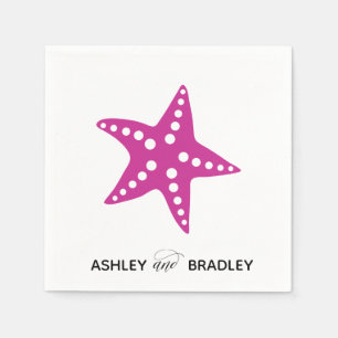 Starfish Wedkins, Strand, Fuchsia Pink Serviette