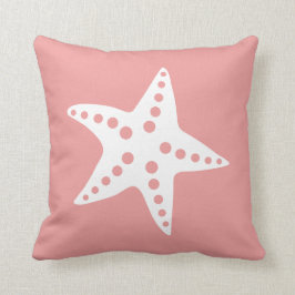 Starfish-Wurfs-Kissen, Strand-Ozean-Thema, rosa Kissen