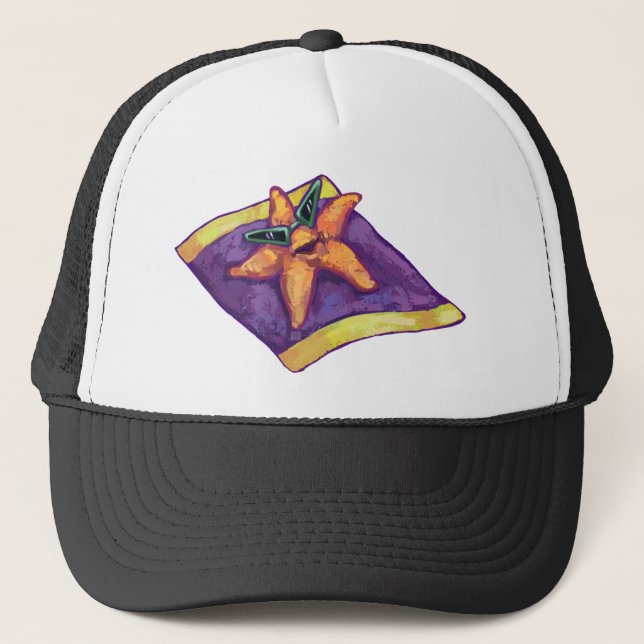 Starfish zum Sonnenbaden Truckerkappe (Vorderseite)