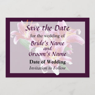 Stargazer-Lilien-Herz Save the Date