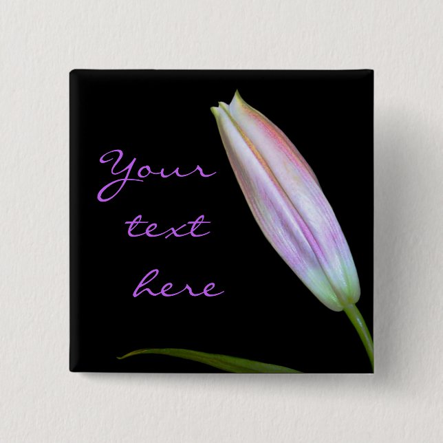 Stargazer-Lilien-Knospe Button (Vorderseite)