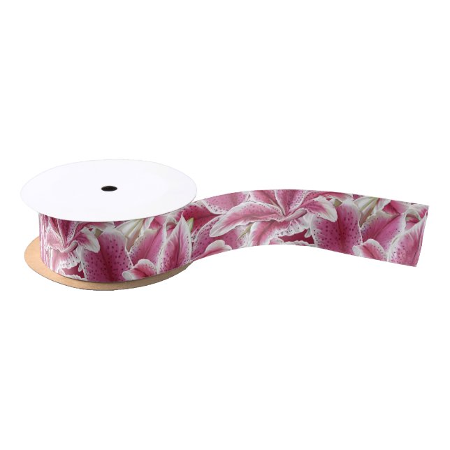 Stargazer-Lilien Satinband (Spule)
