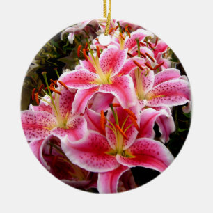 "Stargazer" Lilies Keramikornament