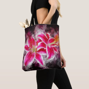 Stargazer Lily Blume Aquarell - bb 03 Tasche