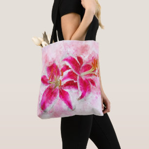 Stargazer Lily Blume Aquarell - wb 03 Tasche