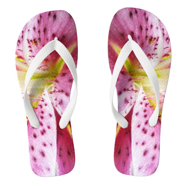 Stargazer Lily Bright Magenta Flip Flops (Fußbett)