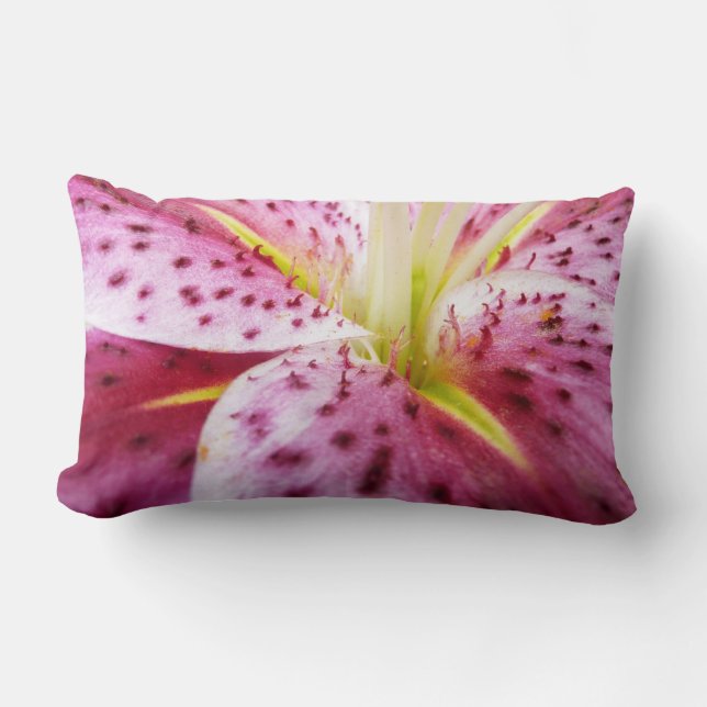 Stargazer Lily Bright Magenta Lendenkissen (Vorderseite)