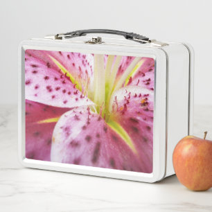 Stargazer Lily Bright Magenta Metall Brotdose