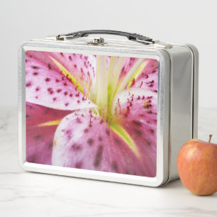 Stargazer Lily Bright Magenta Metall Brotdose