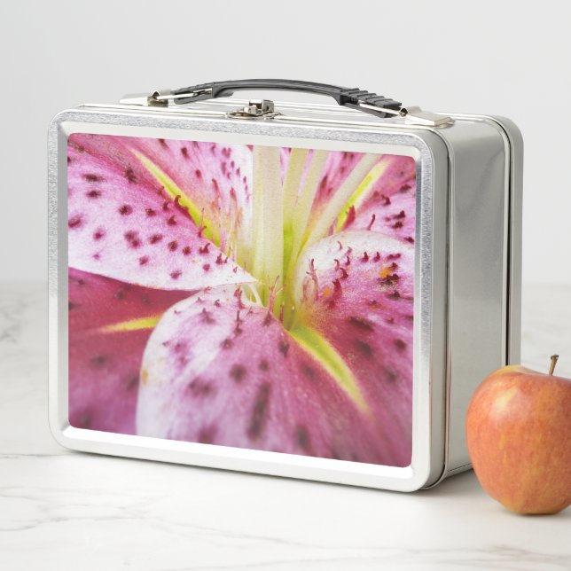 Stargazer Lily Bright Magenta Metall Brotdose (Beispiel)