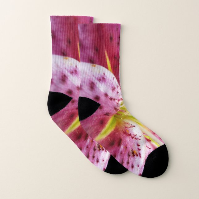 Stargazer Lily Bright Magenta Socken (Paar)