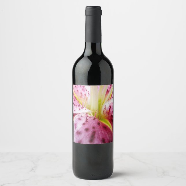 Stargazer Lily Bright Magenta Weinetikett (Vorderseite)