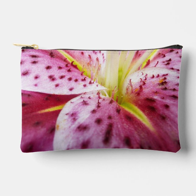 Stargazer Lily Bright Magenta Zubehörtasche (Vorderseite)