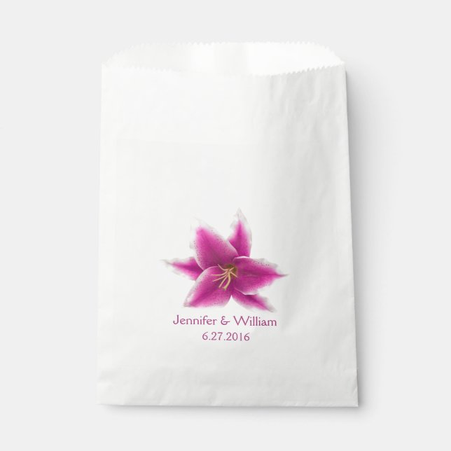 Stargazer Lily Gastgeschenk Hochzeit Bag Geschenktütchen (Vorderseite)
