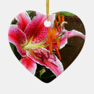 Stargazer Lily Photographie Ornement en céramique