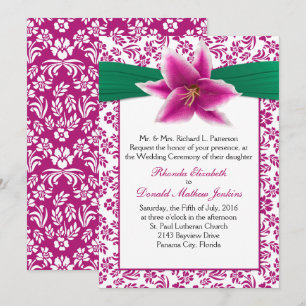 Stargazer Lily Wedding Einladung