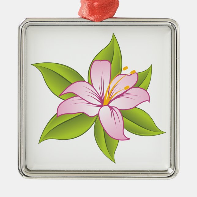 Stargazer lys rose ornement personnalisé (Devant)