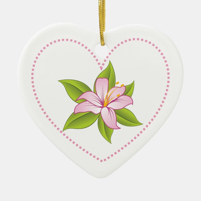 Stargazer lys rose ornement personnalisé (Devant)