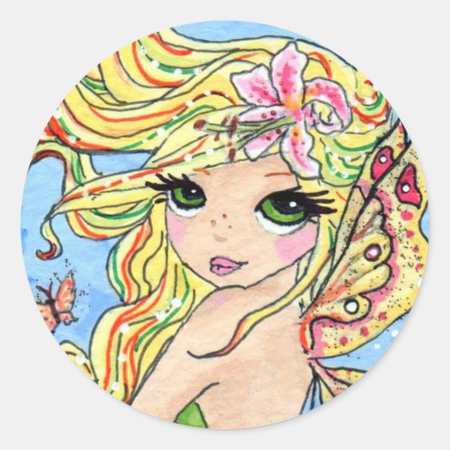 "Stargazer Pixie"-Aufkleber Runder Aufkleber (Vorderseite)