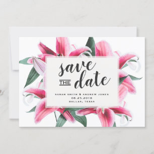 Stargazer rose Lily Floral Enregistrer la carte Da