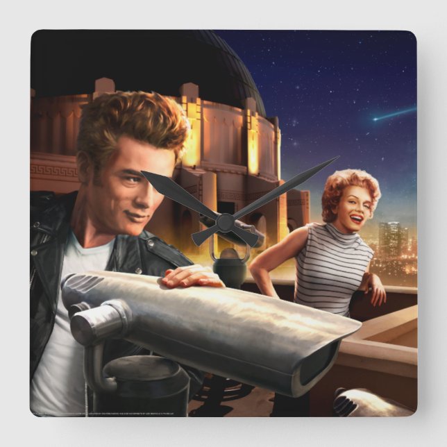 Stargazers Quadratische Wanduhr (Vorderseite)