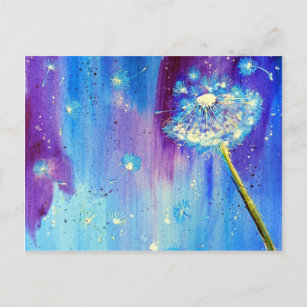 Stargazing Dandelion Postkarte