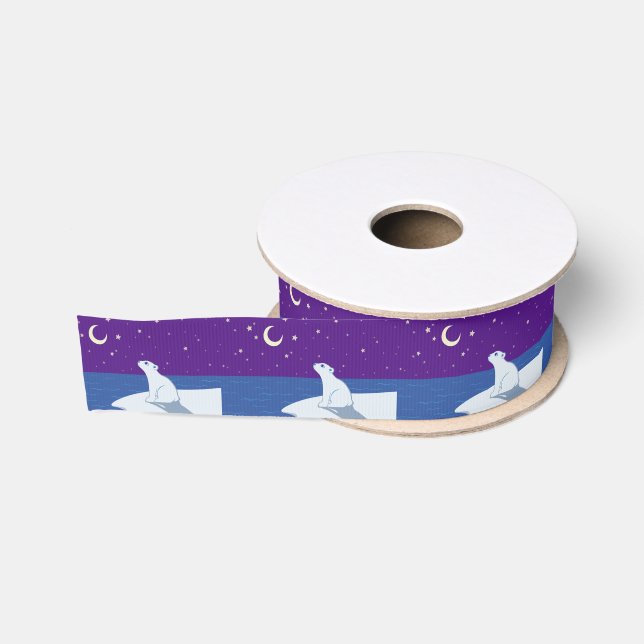 Stargazing Eisbär-CUB-Kunst Ripsband (Spule)