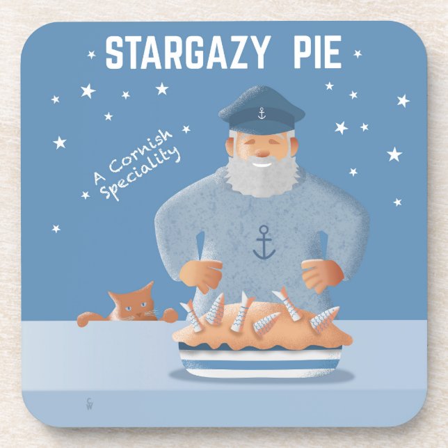 Stargazy Pie Getränkeuntersetzer (Vorderseite)