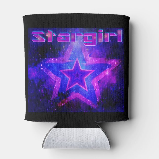 StarGirl - Lila und schwarze Koozie Dosenkühler (Rückseite)