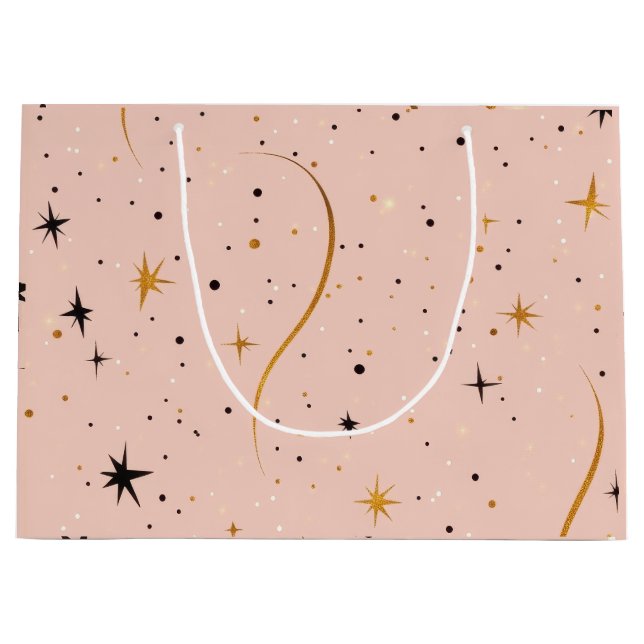 StarGlow - Dekorative Geschenktasche mit Star Desi Große Geschenktüte (Vorderseite)