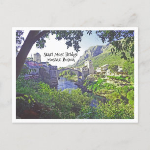STARI-BRÜCKE IN MOSTAR, BOSNIEN POSTKARTE