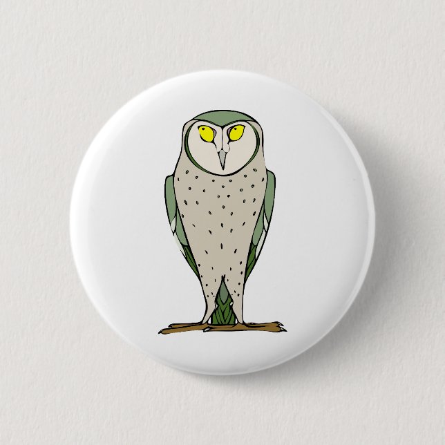 Staring Owl Button (Vorderseite)
