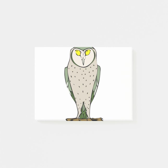 Staring Owl Post-it Klebezettel (Vorderseite)
