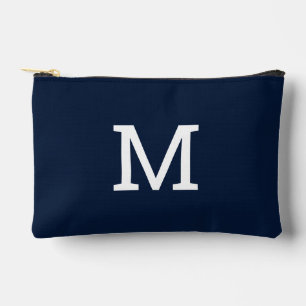 Stark blaue Monogramm-Anfangssteckbeutel Zubehörtasche
