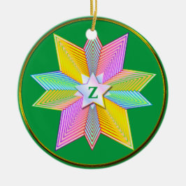 Stark farbiges abstraktes Design Keramik Ornament
