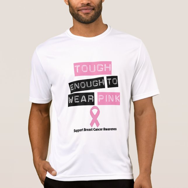 Stark genug rosa Brustkrebs tragen T-Shirt (Vorderseite)