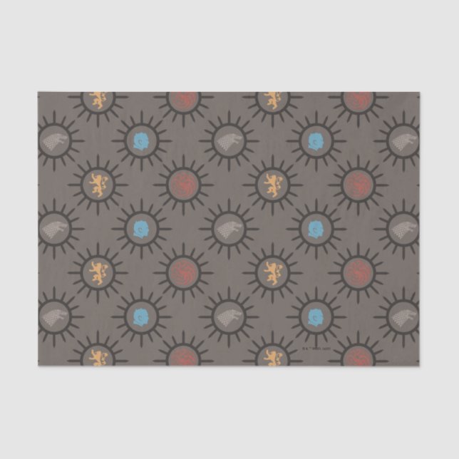 Stark, Lannister, Targaryen, NachtkönigPattern Seidenpapier (Vorderseite)