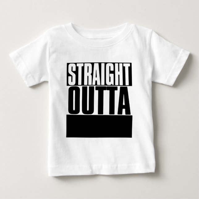 STARK OUTTA "YOUR TEXT" CUSTOM BABY T-SHIRT (Vorderseite)