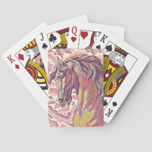 Stark schönes Pferd Art Deco Stil Spielkarten