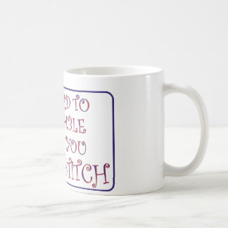 Stark sind 2 bescheiden, wenn Sie Stich kreuzen Kaffeetasse
