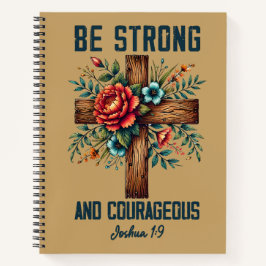 Stark und Mutig Josua 1:9 | Christlich Notizbuch