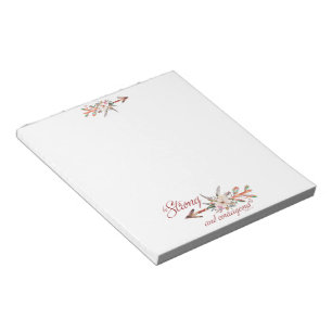 Stark und mutig notizblock