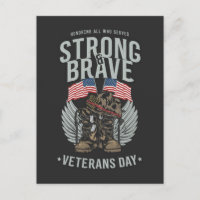 Stark und tapfer Veteranen Day USA Flag