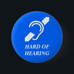 Stark von der Anhörung Button<br><div class="desc">Internationales Symbol für das taube mit den Wörtern HART DER ANHÖRUNG unterhalb sie.  Dieser Knopf regt Leute an,  louder und offenbar zu sprechen.</div>