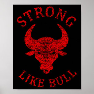 stark wie Bodybuilding und Power Poster