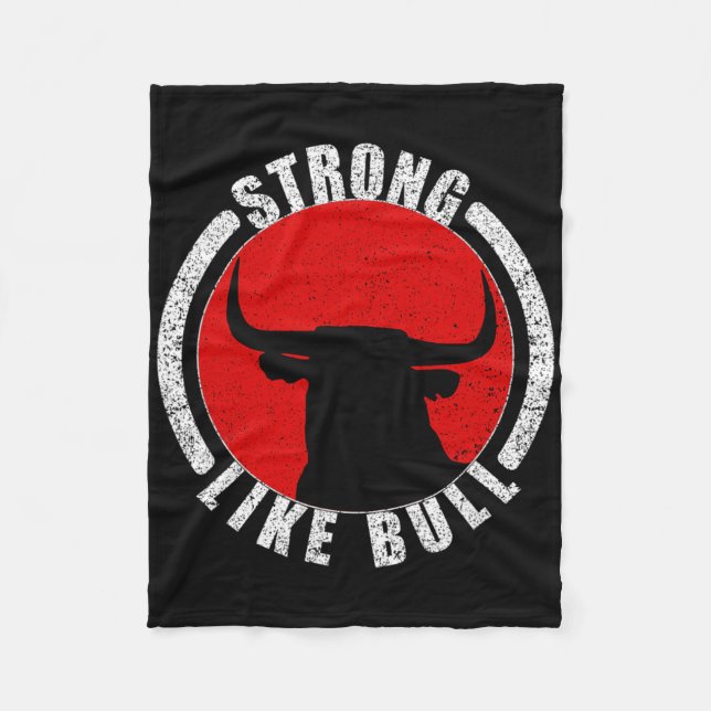 stark wie Bulldoge Bodybuilding und Power heben 2 Fleecedecke (Vorderseite)