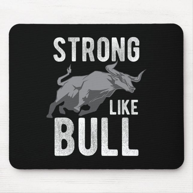 stark wie eine Bull Power Hub Bodybuilding 2 Mousepad (Vorne)