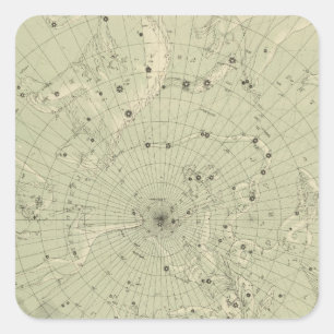 Starkarte der Nordpolarregion Quadratischer Aufkleber