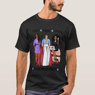 Starke afro-peruanische Oma Peru-Flagge Latina T-Shirt